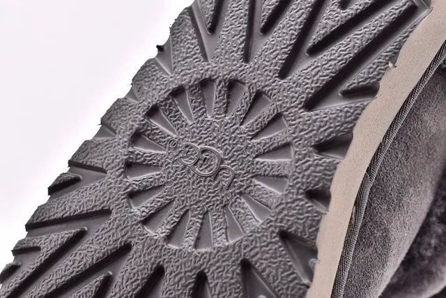 UGG Fluff Mini Quiz-Ted Gray Snow Boots 7