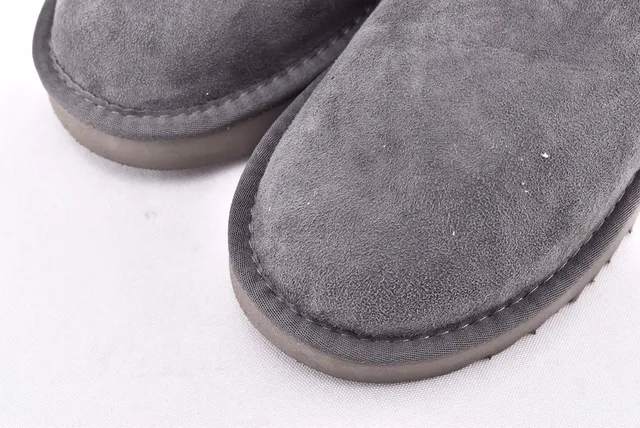 UGG Fluff Mini Quiz-Ted Gray Snow Boots 10