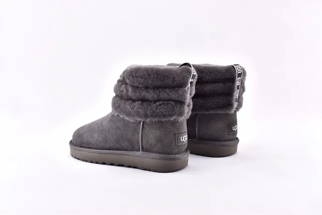 UGG Fluff Mini Quiz-Ted Gray Snow Boots 14