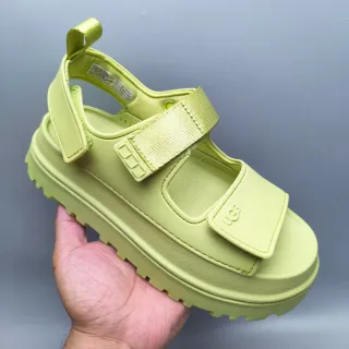 Sandales Casuales UGG Vert Chunky Plateforme Double Bride