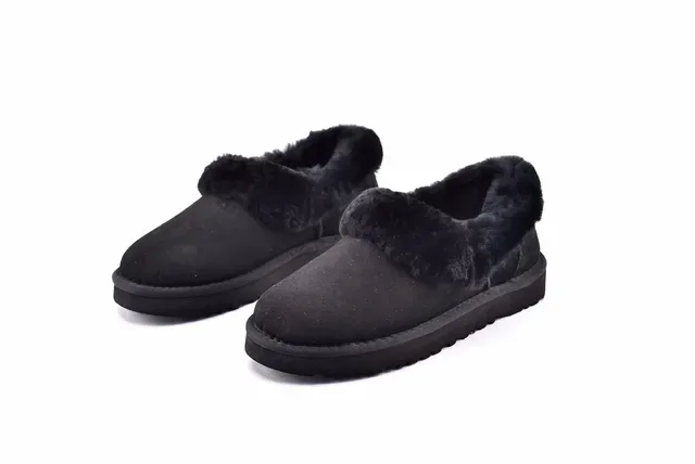 UGG Nita Black Shearling-Lined Slip-On Casual Shoes 2