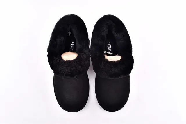UGG Nita Black Shearling-Lined Slip-On Casual Shoes 3