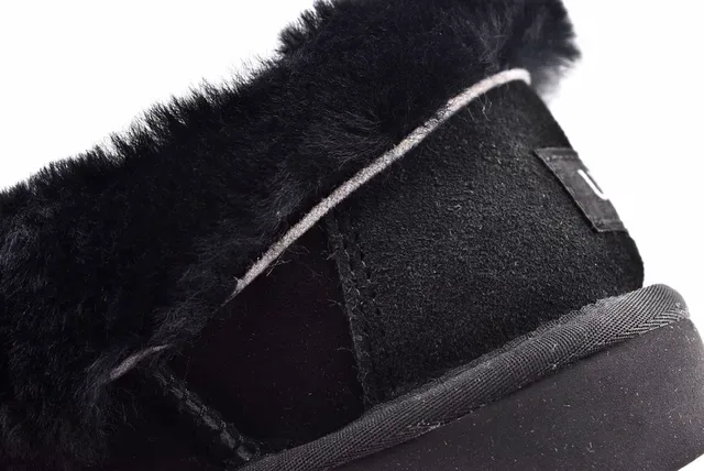 UGG Nita Black Shearling-Lined Slip-On Casual Shoes 4