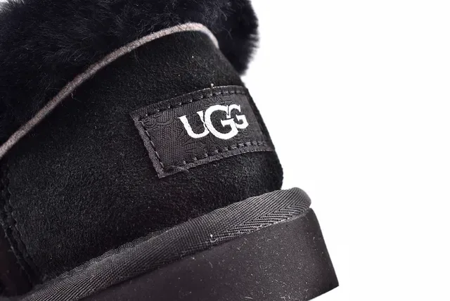 UGG Nita Black Shearling-Lined Slip-On Casual Shoes 5
