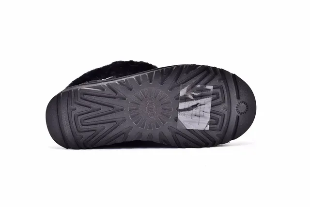 UGG Nita Black Shearling-Lined Slip-On Casual Shoes 13