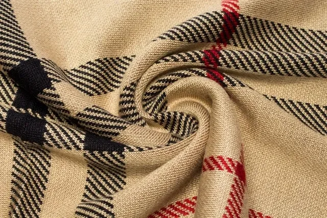 UGG Plaid Beige Black Red Cashmere Scarf 7