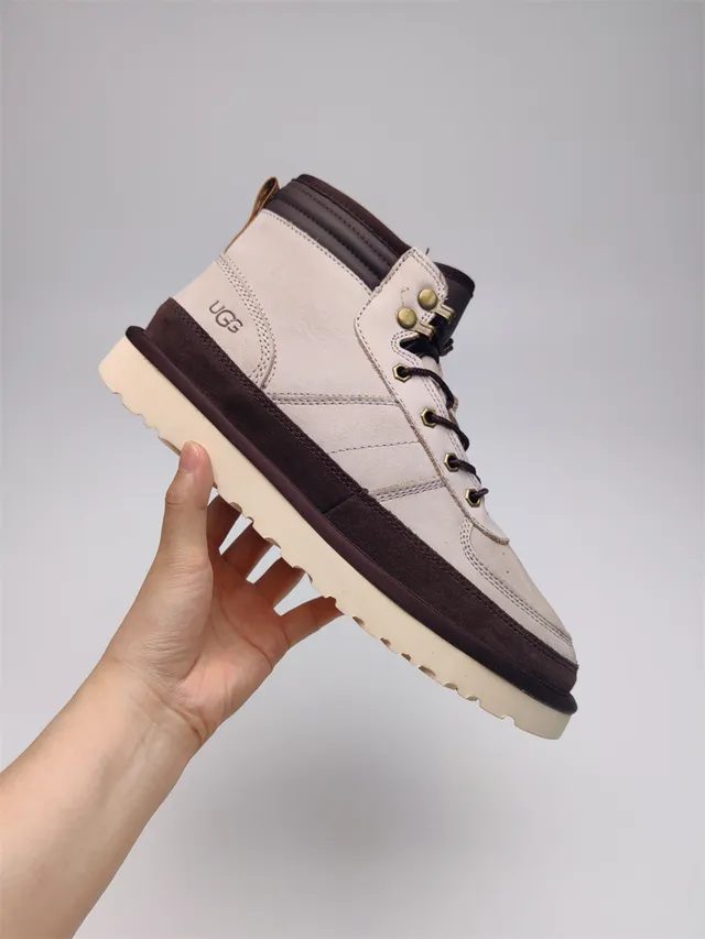 UGG Tasman أحذية ثلجية بيج بني مربوطة بعقدة عالية الارتفاع 7