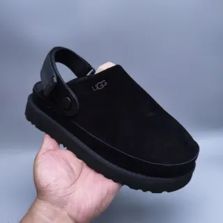 UGG Tasman نعال أسود سويد مع حزام