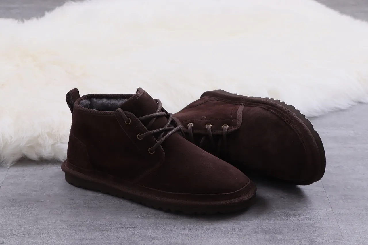 UGG Tasman Brown Suede Shearling-Lined Ankle Boots 7
