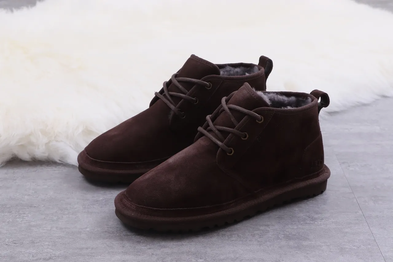 UGG Tasman Brown Suede Shearling-Lined Ankle Boots 10