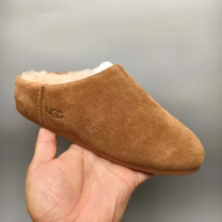 UGG Tasman Brown Suede Shearling-Lined Slippers