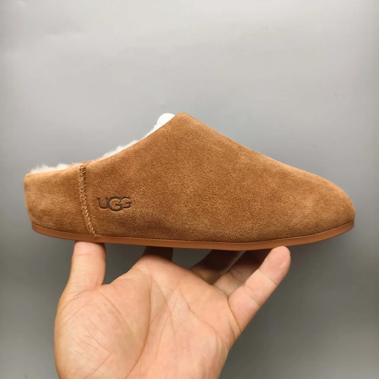 UGG Tasman Brown Suede Shearling-Lined Slippers 2