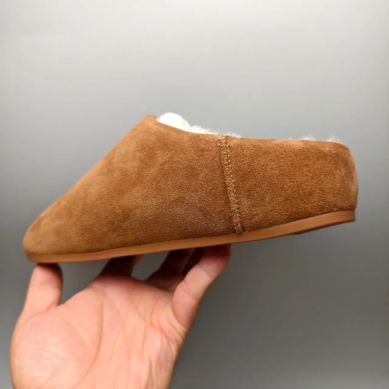 UGG Tasman Brown Suede Shearling-Lined Slippers 4