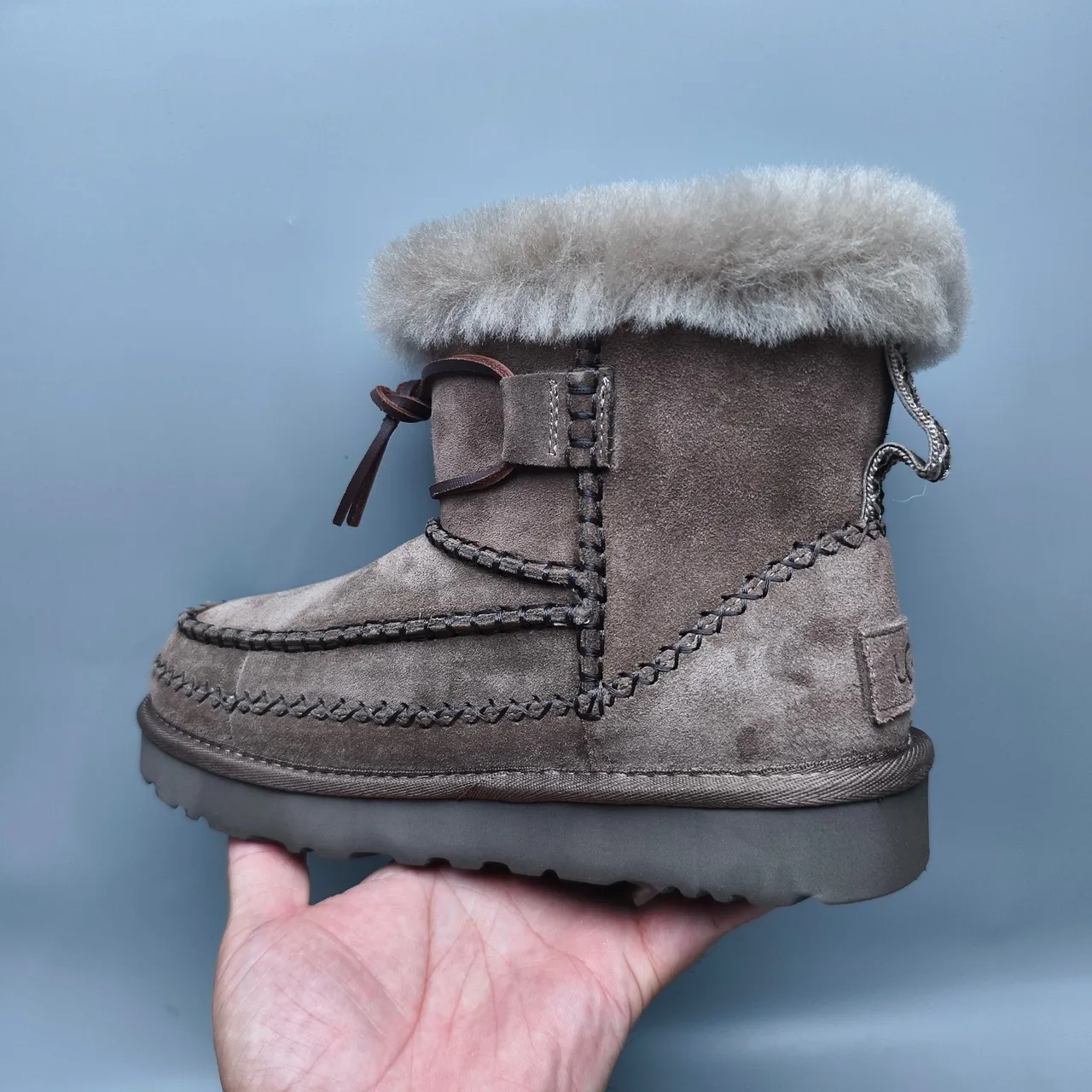 UGG Tasman Brown Suede Shearling-Lined Snow Boots 4