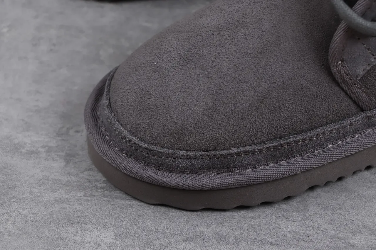 UGG Tasman Charcoal Gray Suede Shearling-Lined Snow Boots 6