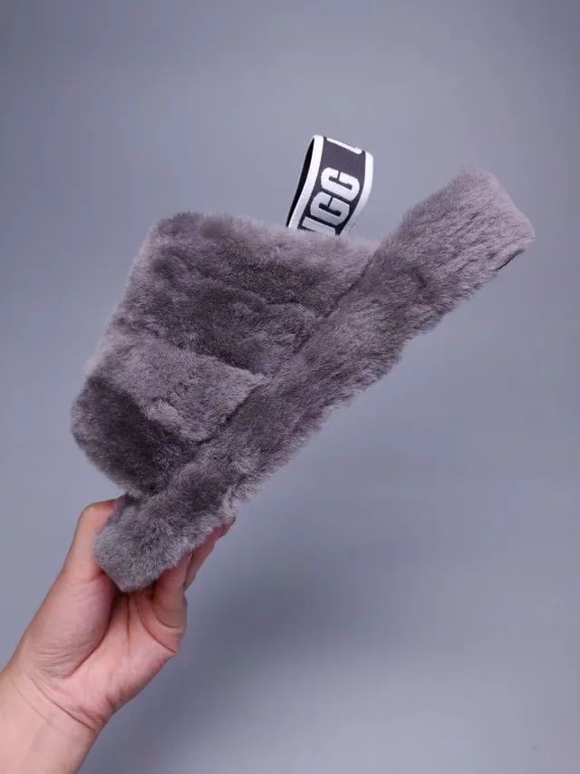 UGG Tasman Gray Plush Shearling Slipper 3