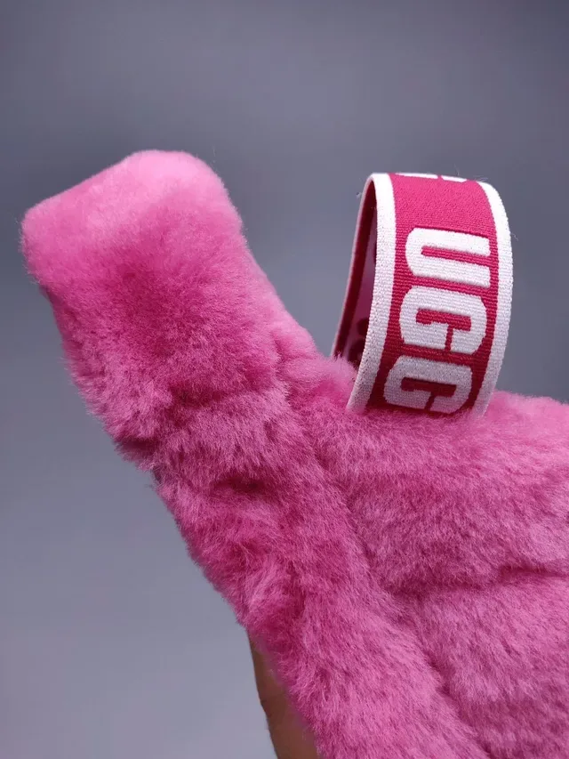 UGG Tasman গোলাপি প্লাশ ফর ফর স্লিপার্স 6