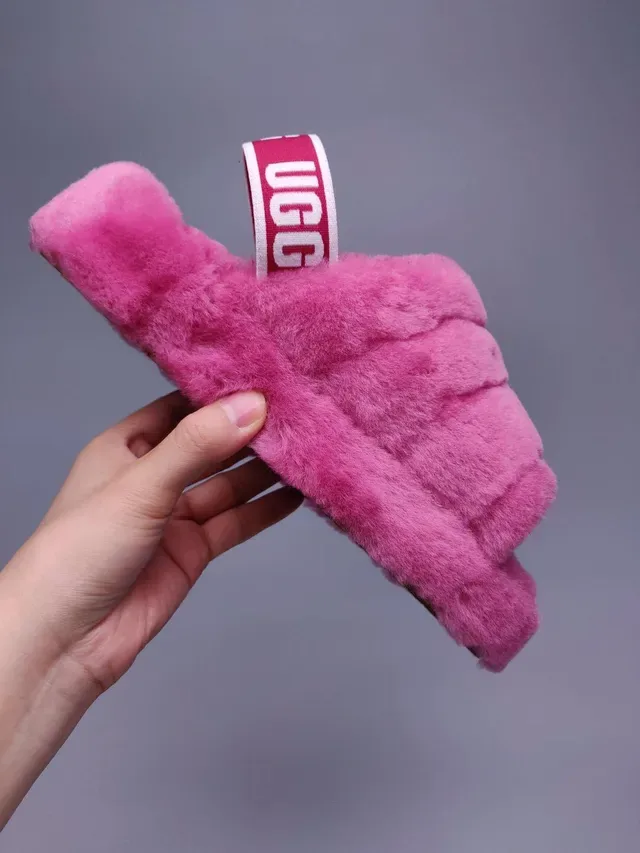 UGG Tasman গোলাপি প্লাশ ফর ফর স্লিপার্স 7