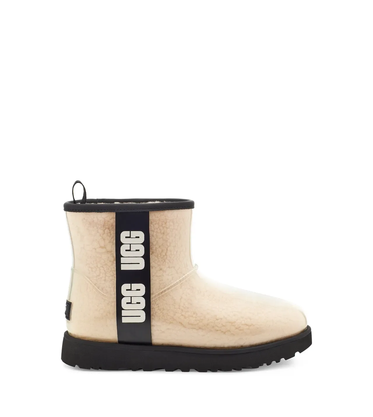 UGG Ultra Mini Bottes de Neige Beige Transparente avec Shearling 2