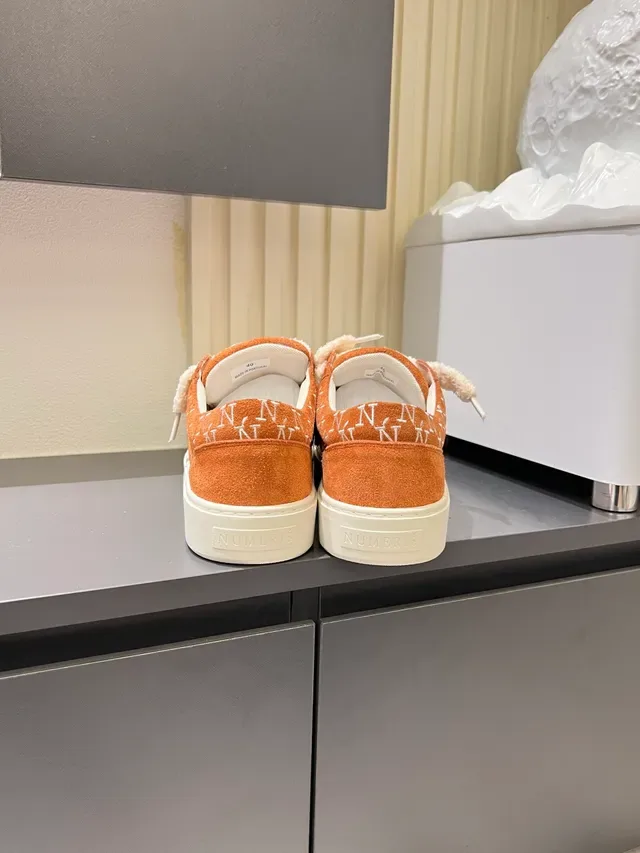 Umbro Orange Suede Monogram Low-Top Sneakers 2