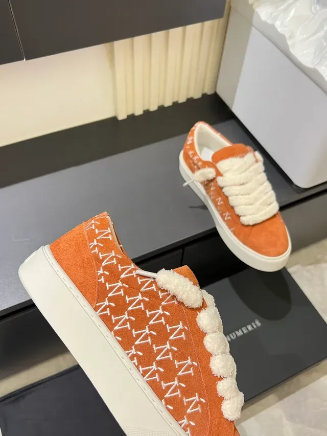 Umbro Orange Suede Monogram Low-Top Sneakers 3