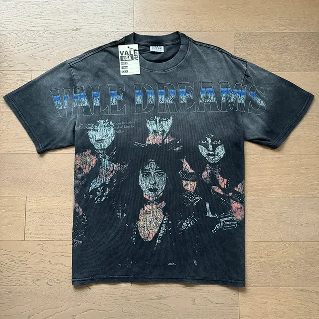 Camiseta gráfica acid wash desgastada Vale Forever 3
