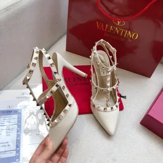 Valentino Rockstud Studded Multi-Strap Pointed-Toe Stilettos