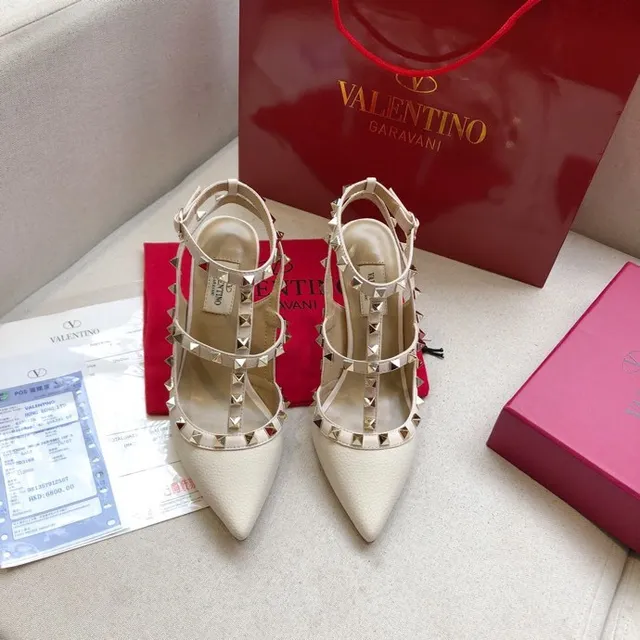 Valentino Rockstud Studded Multi-Strap Pointed-Toe Stilettos 3