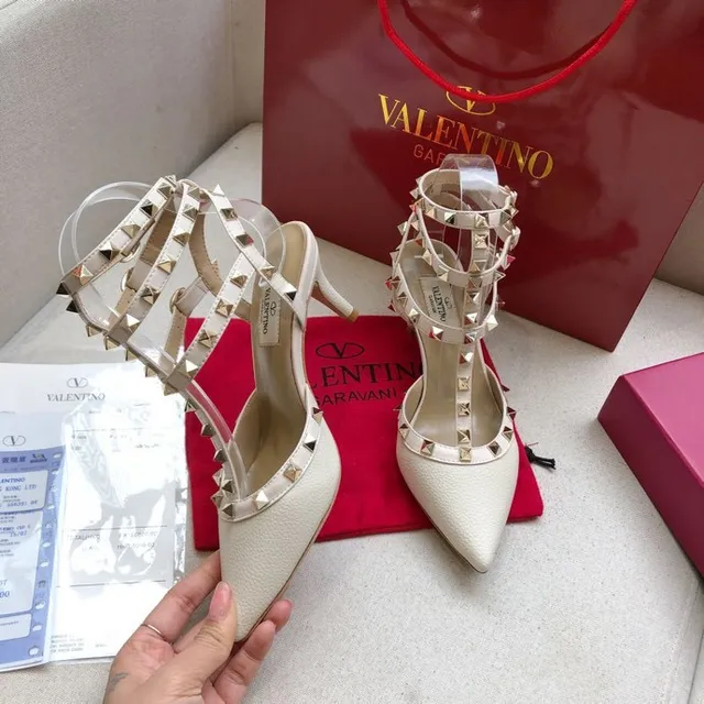 Valentino Rockstud Studded Multi-Strap Pointed-Toe Stilettos 5