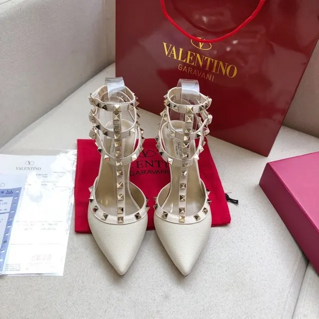 Valentino Rockstud Studded Multi-Strap Pointed-Toe Stilettos 6
