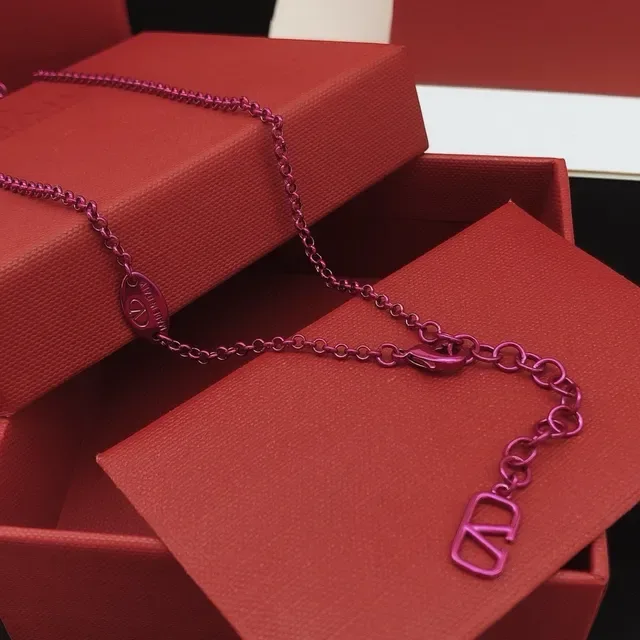 Bracelet Valentino VLogo Chaîne de Métal Rose Pavé Cristal 2