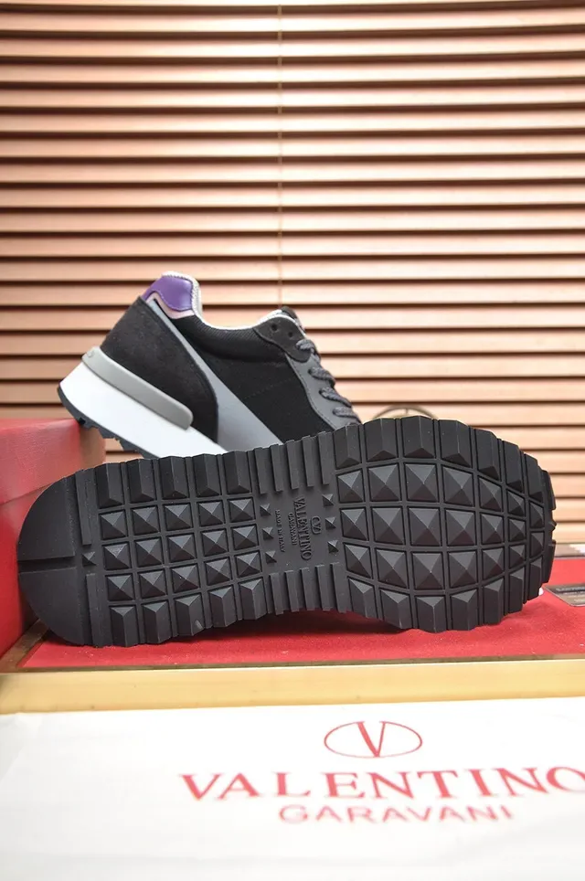 Valentino VLogo Runner tênis lifestyle preto prata roxo 7