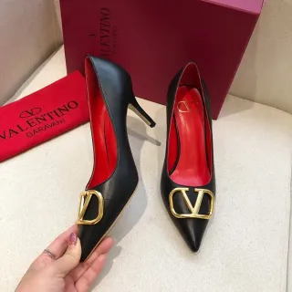 Valentino VLTN Black Red Pointed-Toe Heel Stiletto