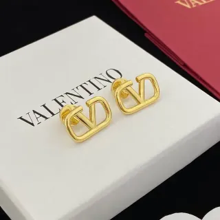 Valentino VLTN Open-Frame Gold-Tone Stud Earrings