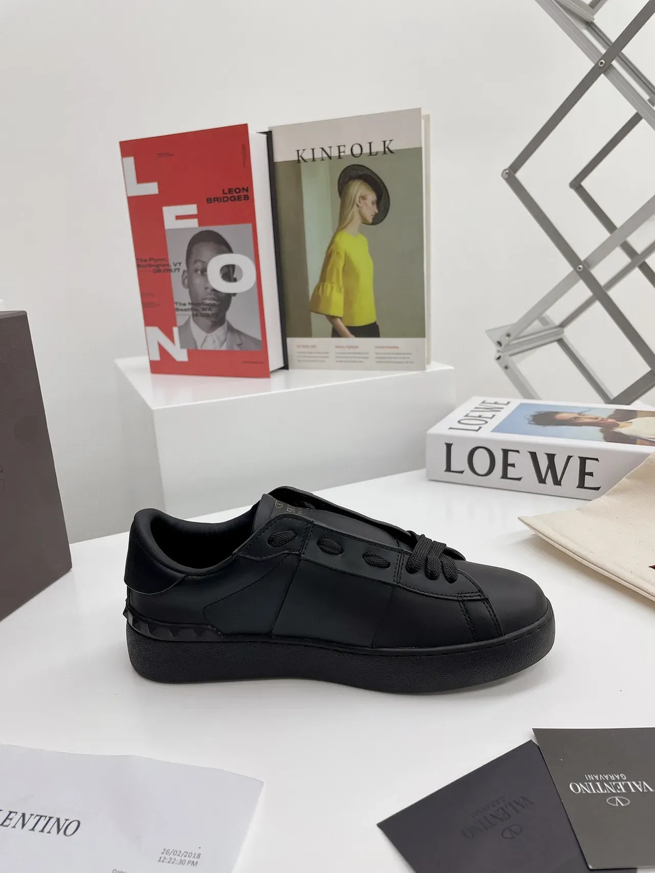 Valentino VLTN Rainbow Logo Black Lifestyle Sneakers 5