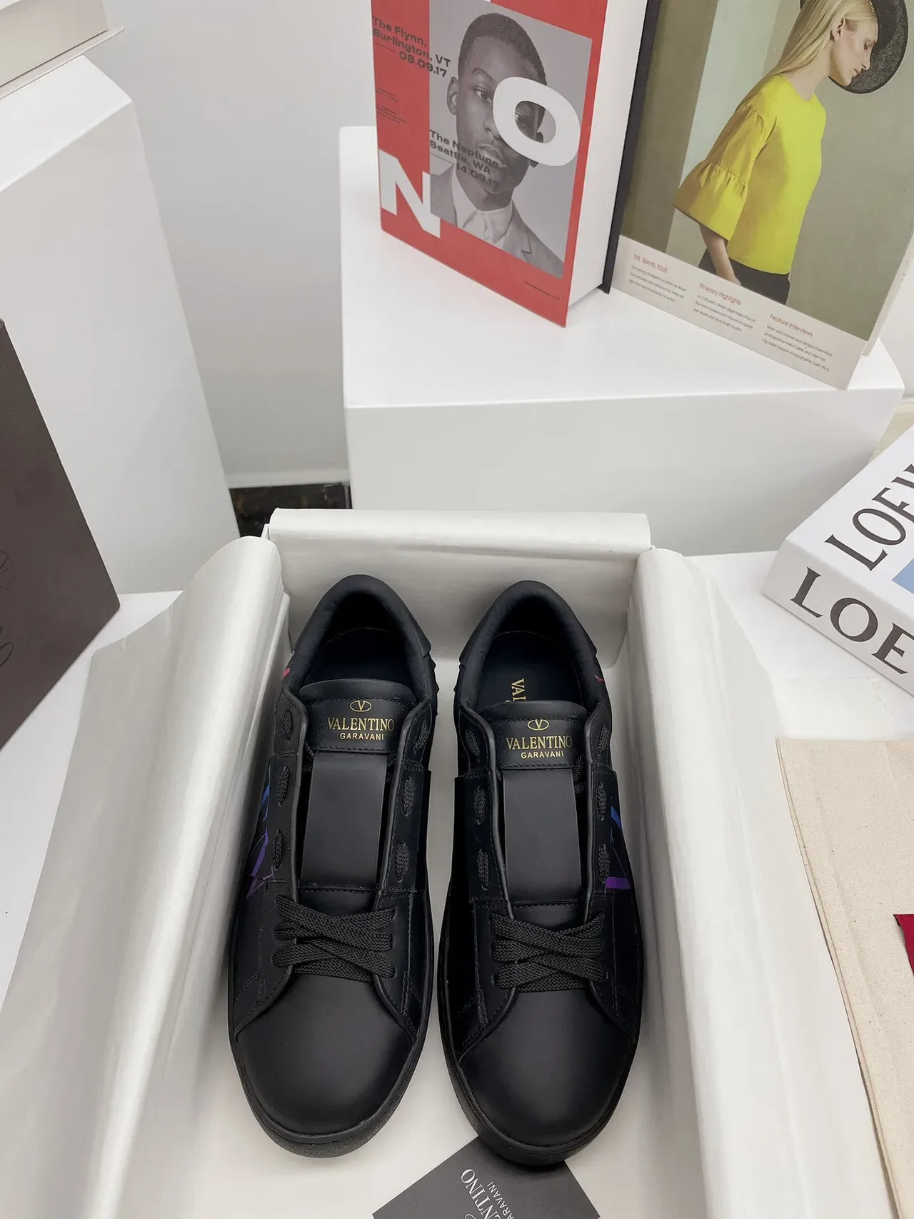 Valentino VLTN Rainbow Logo Black Lifestyle Sneakers 8