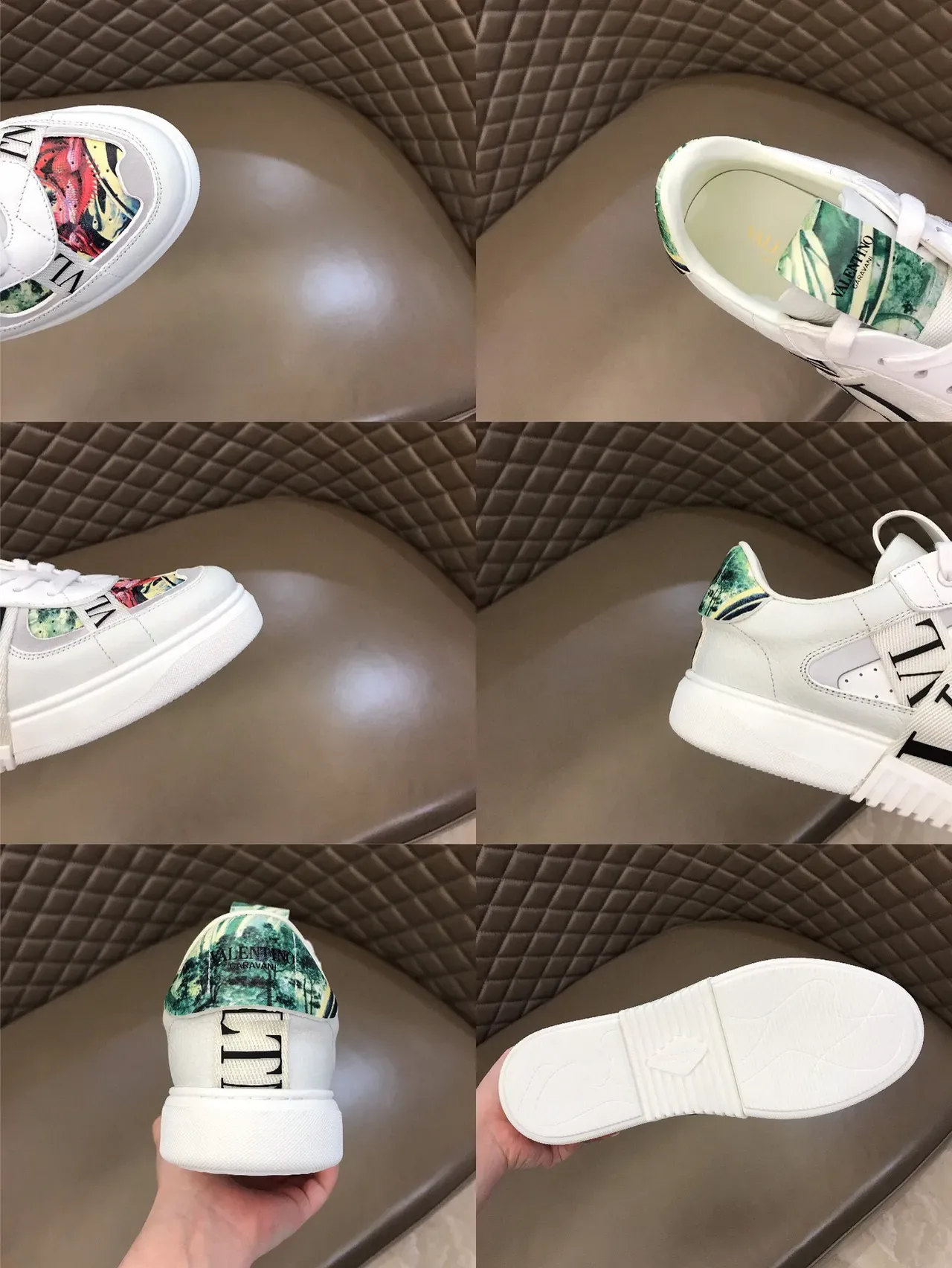 Valentino VLTN White Floral Print Lifestyle Sneakers 2
