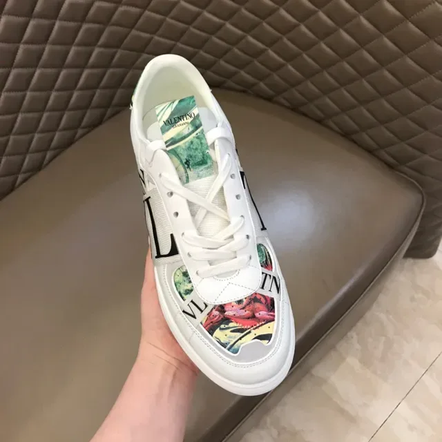 Valentino VLTN White Floral Print Lifestyle Sneakers 4