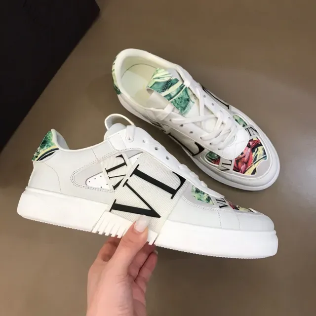 Valentino VLTN White Floral Print Lifestyle Sneakers 6