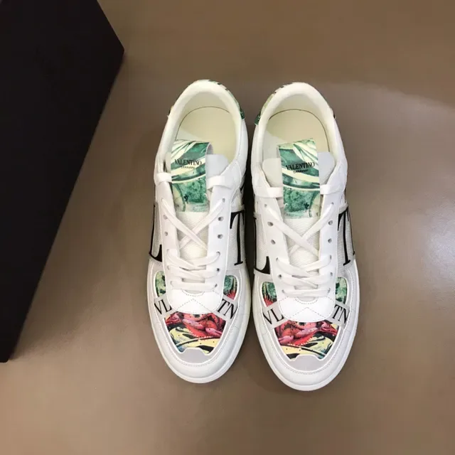 Valentino VLTN White Floral Print Lifestyle Sneakers 9