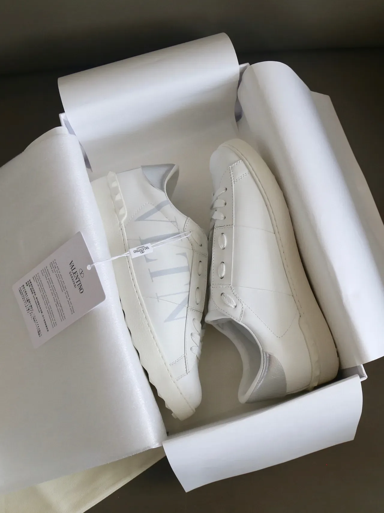 Valentino VLTN Blanc Argent Logo Lifestyle Sneakers 8