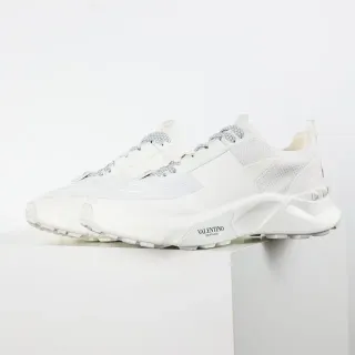 Valentino Zapatillas Blancas Grises Monocromáticas Suela Esculpida Chunky