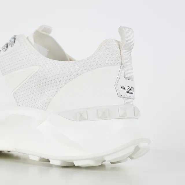 Valentino White Gray Monochrome Sculpted Sole Chunky Sneakers 4