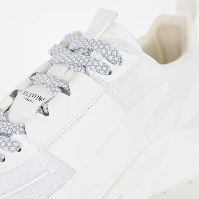 Valentino White Gray Monochrome Sculpted Sole Chunky Sneakers 6