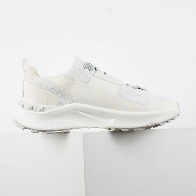 Valentino White Gray Monochrome Sculpted Sole Chunky Sneakers 7