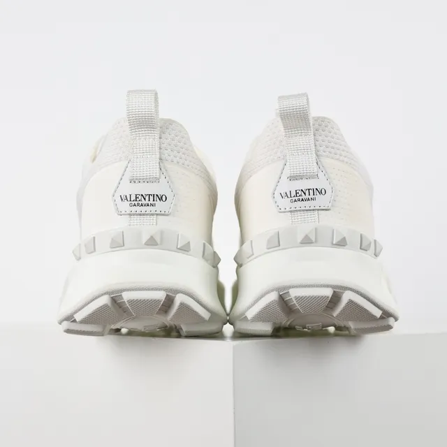 Valentino White Gray Monochrome Sculpted Sole Chunky Sneakers 8
