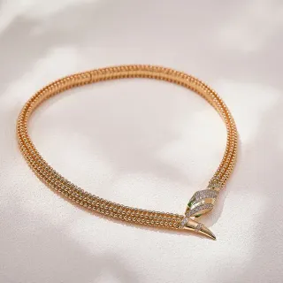 Van Cleef & Arpels Serpent Bohème Multi-Strand Beaded Gold Necklace