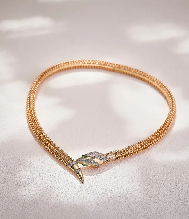 Van Cleef & Arpels Serpent Bohème Collar de Oro con Abalorios Múltiples 5