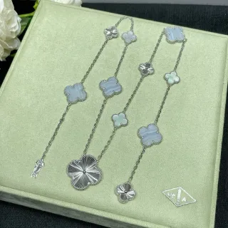Van Cleef & Arpels Alhambra Four-Leaf Clover Mother-of-Pearl Necklace