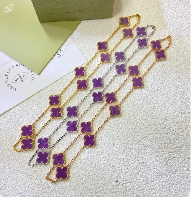 Van Cleef & Arpels Alhambra Collier Quatrefoil Violet Or 2